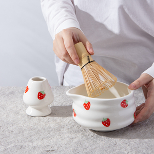 Kit d'outils personnalisés pour le <span class=keywords><strong>matcha</strong></span>, <span class=keywords><strong>fouet</strong></span> et bol avec bec verseur, ensemble de fouets en céramique pour le <span class=keywords><strong>thé</strong></span> au lait émaillé - Product Image 3