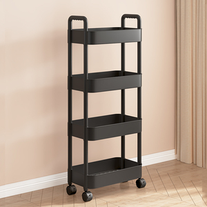 Carro rodante multifuncional Estante de utilidad móvil Soporte de almacenamiento y estante Estante de almacenamiento de baño - Product Image 1