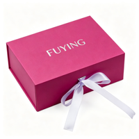 Boîte d'emballage cadeau personnalisée de luxe pour extensions de cheveux, pliable, magnétique, doublée de satin, recyclable, pour emballages cosmétiques