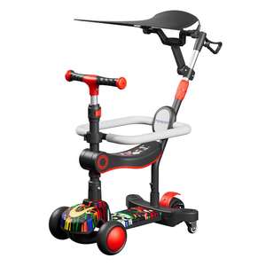 Trottinette pliable <span class=keywords><strong>pour</strong></span> enfants, skateboard, <span class=keywords><strong>poussette</strong></span>, jouet six-en-un, best-seller - Product Image 2