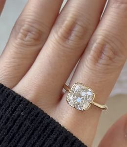 Joyería Fina Personalizada, Anillo Sólido Real de Oro de 9k, 10k, 14k, 18k, Oro Blanco, Amarillo y Rosa, Diamante/Gema de Laboratorio, Fabricación en Fábrica - Product Image 1