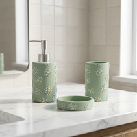 Offre Spéciale : Ensemble d'Accessoires de Salle de Bain Personnalisable en Trois Pièces, Haute Résine, Écologique, Certifié ISO9001, OEM/ODM Disponible pour la Maison