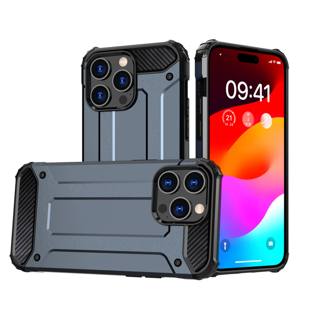 Premium Real Case for iPhone 15 Pro Max Armor Rugged Heavy Duty Shockproof Case Cover for iPhone 15 Phone Case