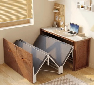 Letto a Scomparsa Moderno Portatile con Telaio in Metallo e Materasso, Arredo per Ufficio e Camera da Letto - Product Image 1