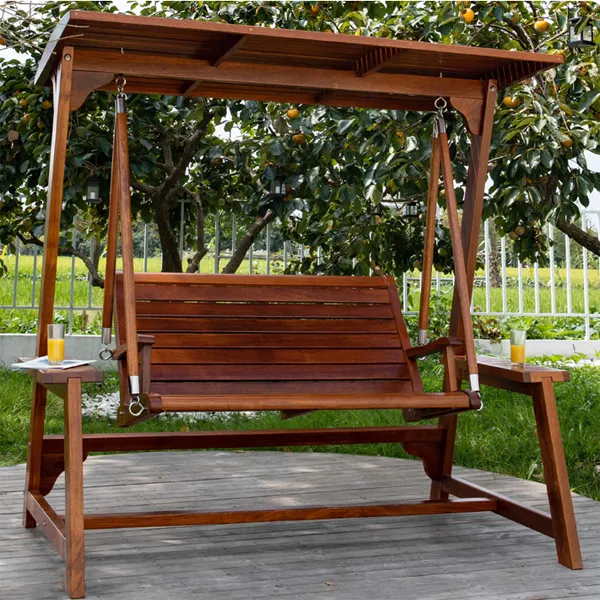 Chaise suspendue en bois massif imperméable, 2 sièges, mobilier d'extérieur de jardin, de Patio, d'arrière-cour, moderne, offre spéciale