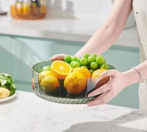 Plato giratorio redondo de plástico Lazy Susan para contenedor de almacenamiento de alimentos de cocina para obsequios - Product Image 6