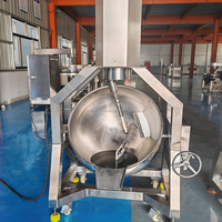 Mélangeur planétaire en acier inoxydable 304 à chauffage électromagnétique gaz/vapeur/électrique, équipement de cuisson type wok, moteur 100L-500L