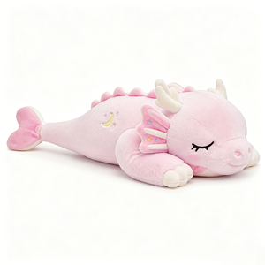 Peluche personnalisée de haute qualité, adorable dragon licorne, jouet en peluche, oreiller pour dormir, poupée, peluches mignonnes pour filles et enfants - Product Image 2