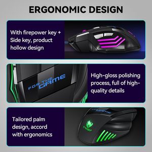 Mouse Profesional para <span class=keywords><strong>Gaming</strong></span> M1 con Cable USB, Óptico y Retroiluminado, Ligero para Diestros, para PC, Escritorio y Laptops, en Stock - Product Image 4