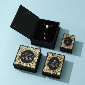 Custom Logo Luxury Flip Top Pearl <b>Necklace</b> <b>Box</b> Rigid Paperboard Packaging Fast Delivery for Jewelry <b>Gift</b> - Product Image 4