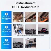 Kit de câblage direct 24H pour alimentation de voiture OBD vers USB, câble d'alimentation abaisseur 16 broches 5V2.5A pour DVR, caméra de tableau de bord de voiture, cordon d'alimentation OBD