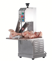 Équipement de barbecue 110v/220v Trancheuse commerciale en acier inoxydable NFC-350Y Trancheuse à viande congelée entièrement automatique sur pied 0-25mm