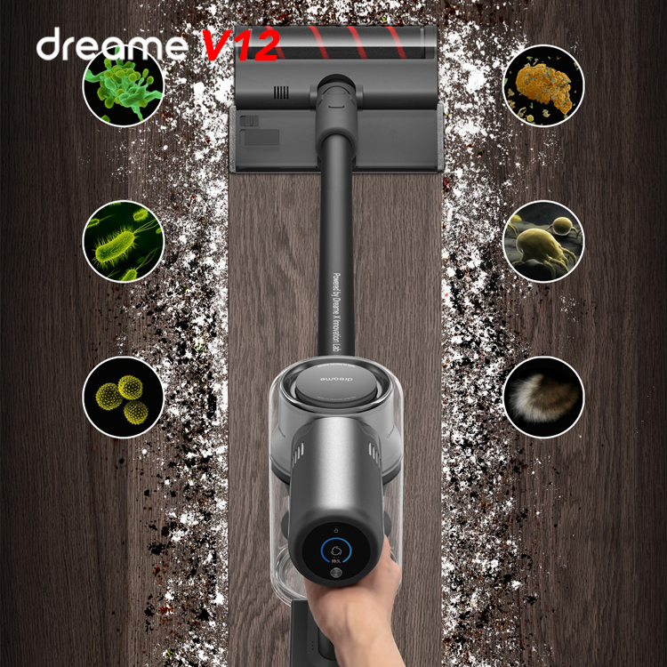 Мощные вертикальные ручные портативные беспроводные Пылесосы Dreame V12 27 кПа по лучшей цене