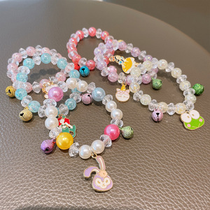 Pulsera Infantil Creativa Hecha a Mano con Cuentas <span class=keywords><strong>de</strong></span> Resina Acrílica y Lucite, Cuentas <span class=keywords><strong>de</strong></span> Colores, Colgante <span class=keywords><strong>de</strong></span> Dibujos Animados, Joyería Linda para Bebés, para Aniversario - Product Image 4