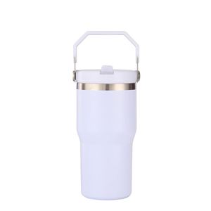Portable Car Beverage Tumbler with Carry Handle, 30oz Stainless Steel Double Wall <b>Travel</b> <b>Cup</b> for Daily Drinks - Product Image 4