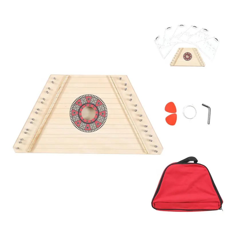 Cordas de aço com cordas para instrumento musical, kit de instrumentos musicais portátil com 15 cordas