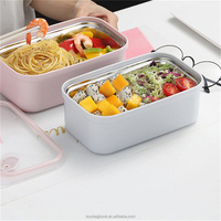 Boîtes à lunch Bento sulfurisées de qualité alimentaire Boîte à lunch en silicone pour enfants et adultes en acier inoxydable pour le bureau de l'école Vente en gros bon marché