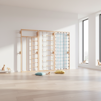 Mur d'escalade en bois éducatif pour enfants, filet d'escalade intérieur pour bébés, structure de rocher pour la maison, équipement de fitness pour l'intégration sensorielle