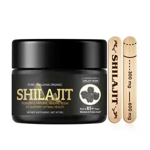 Gold Grade 100% Pure Himalayan Shilajit dengan Fulvic Acid 85 Trace mineral kompleks untuk dukungan kekebalan energi