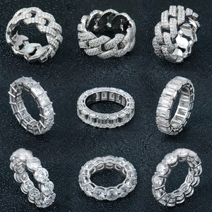 Anelli Personalizzabili Xingyuegems in <span class=keywords><strong>Argento</strong></span> <span class=keywords><strong>925</strong></span> <span class=keywords><strong>e</strong></span> Placcati Oro con Moissanite, Anelli Cubani <span class=keywords><strong>e</strong></span> Tennis alla Moda per Matrimoni <span class=keywords><strong>e</strong></span> Regali - Product Image 1