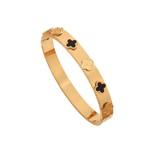 Nueva Pulsera de Acero de Titanio Chapada en Oro para Mujer, Brazaletes de Moda Versátiles e Incoloros, Joyería de Pulsera de Oro de 18K - Product Image 5