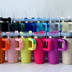 Vaso Térmico de Acero Inoxidable 304 de 14 oz con Asa y Pajita para Niños, Mantiene Frío/Caliente/Hielo, Apto para Lavavajillas y Microondas, 6 Colores - Product Image 1
