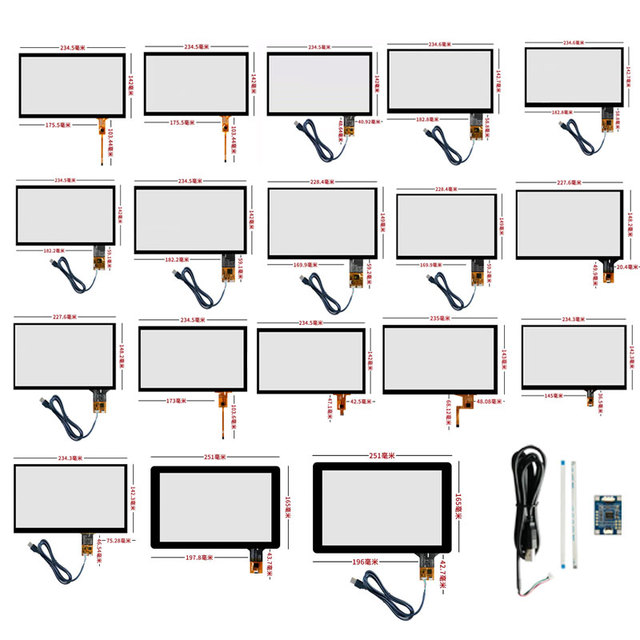OEM ODM 10.1 Inch Capacitive Touch Screen Goodix GT911 9271 ILI2511 Herui Industrial Grade IIC + USB Interface Touch Display