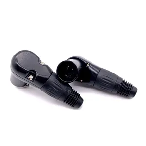 <span class=keywords><strong>Cable</strong></span> de audio <span class=keywords><strong>XLR</strong></span> macho/hembra de 3 pines, Conector de ángulo recto, conector negro/plateado - Product Image 3