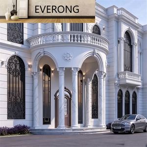 Colonnes en marbre néoclassiques sur mesure, base et capitale complètes, marbre blanc massif, décoration de façade de villa de luxe - Product Image 6