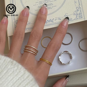 Anello Eternity GR13 in Argento Sterling 925, Lussuoso e Impilabile, con Diamanti e Zirconi, per Fidanzamento e <span class=keywords><strong>Matrimonio</strong></span>, <span class=keywords><strong>Gioielli</strong></span> Raffinati per Donne - Product Image 2