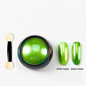 ผงโครเมี่ยมมิเรอร์คุณภาพสูงสำหรับทำเล็บ ผงเคลือบสีเอฟเฟกต์กระจกวิเศษ หลายสี หรูหรา สีทอง - Product Image 4