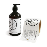 Rouleau d'étiquettes avec logo cosmétique personnalisé, étiquettes d'emballage imprimées en papier autocollant en vinyle pour produits de soins de la peau
