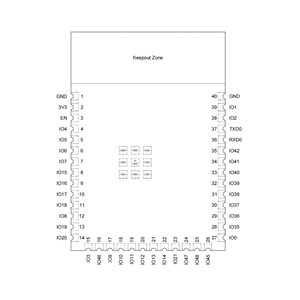 โมดูล WiFi ESP32-S3-WROOM-1 (รุ่น ESP32 S3 WROOM 1) รองรับการปรับแต่ง N4/N8R2/N16R8 วัสดุฐาน FR-4 ผิวเคลือบ ENIG - Product Image 5