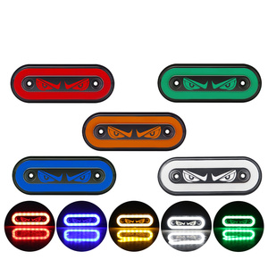 Đèn <span class=keywords><strong>LED</strong></span> cảnh báo nhỏ đa năng cho xe tải 12V-24V, đèn flash lưới giữa, siêu sáng, chống nước, nhiều màu sắc, kiểu mắt quỷ - Product Image 1