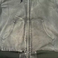Blouson Bomber Homme Coupe Boxy Personnalisable 2026 en Toile de Canard Épaisse avec Capuche et Fermeture Éclair 100% Coton pour le Printemps – Logo Personnalisable