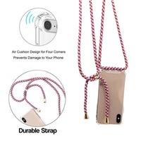 Étui pour iPhone 13 12 avec cordon, chaîne, lanière, collier, étui de transport pour iPhone 12 11 13 Pro Max
