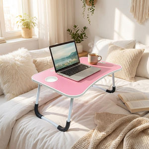 Support d'ordinateur portable <span class=keywords><strong>en</strong></span> bois pliable, table de lit portable pour le bureau, l'étude, la lecture, l'écriture et les repas - Product Image 6