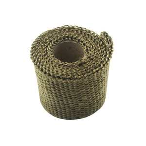 Tuyau d'échappement de voiture 2 pouces x 1 m en fibre de verre isolant pour voitures modifiées, amélioration et rénovation, noir titane - Product Image 1