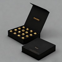 Barre de chocolat logo personnalisé Boîte d'emballage de truffe Boîte cadeau de bonbons de luxe Boîte de chocolat avec séparateur
