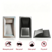 Couvercle de drain de sol anti-moustiques et anti-odeurs en acier inoxydable ou en PE pour patio extérieur, jardin, évier