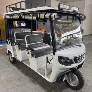 Tuk Tuk a Tre Ruote con Carrozzeria Aperta, Triciclo Elettrico <span class=keywords><strong>Taxi</strong></span> per 6 Passeggeri, Carico Utile 420kg, Motore 3000W, Batteria 60V, Velocità 50-70km/h, Autonomia 90km - Product Image 1