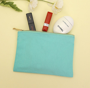 Borsa per il trucco da toilette con Logo personalizzato resistente per Make Up in tela di cotone fai da te - Product Image 1