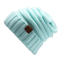 Bonnet en tricot avec patch en cuir personnalisé, 100% acrylique, logo personnalisé, bonnet chaud en hiver
