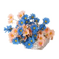 Bouquet de 5 têtes de marguerites artificielles en soie, camomilles, cosmos et astères hollandaises pour mariage, décoration intérieure et accessoires de photographie