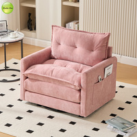 Schnelle Lieferung USA Stock 360 ° Drehbarer gepolsterter Sessel für Wohnzimmer Akzents tuhl mit Aufbewahrung tasche Einzels ofa stuhl 9084