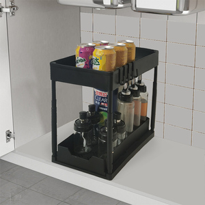 Adjustable Height Double Tier Standing <strong>Sink</strong> Organizer for <strong>Bathroom</strong> Kitchen Stainless Steel Eco-friendly Durable <strong>Storage</strong> - Product Image 6