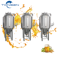 Tanque Fermentador de Cerveza de Acero Inoxidable Tonsen con Camisa de Enfriamiento, Capacidad de 100L - 100T