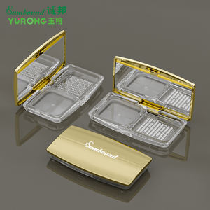 Étui à poudre compact de maquillage magnétique carré vide Unique, étui à poudre compact pressé personnalisé avec miroir - Product Image 1