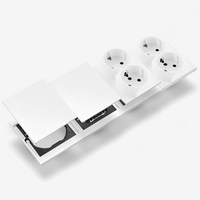 Interruptores y Enchufes de Pared WESA Ultrafinos con Botón Pulsador de 1/2/3 Vías, Enchufe Europeo de 1/2 Vía, Combinación Libre, Diseño Moderno de Lujo