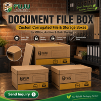 Boîtes en carton ondulé écologiques faites à la main FUJU - Forme et doublure personnalisables, logo personnalisé et impression artisanale, utilisation multi-industrielle